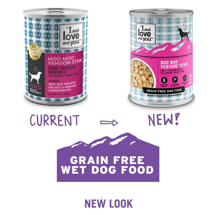 I And Love And You Grain Free Moo Moo Venison Stew Canned Dog Food - 10818336011969