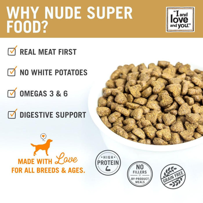 I and Love and You Grain Free Nude Super Food Poultry Palooza Dry Dog Food - 818336010064