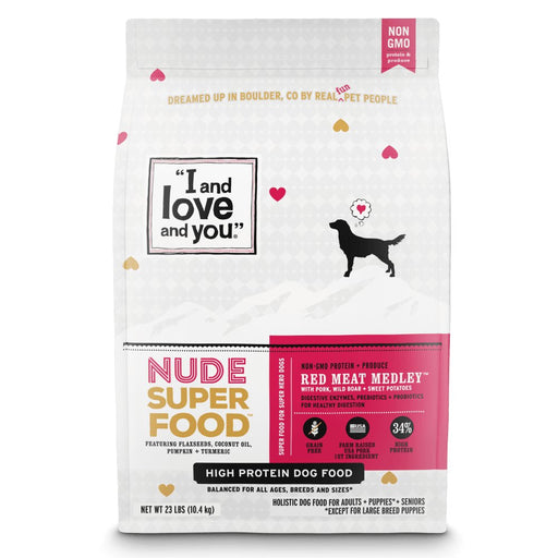 I and Love and You Grain Free Nude Super Food Red Meat Medley Dry Dog Food - 818336010095