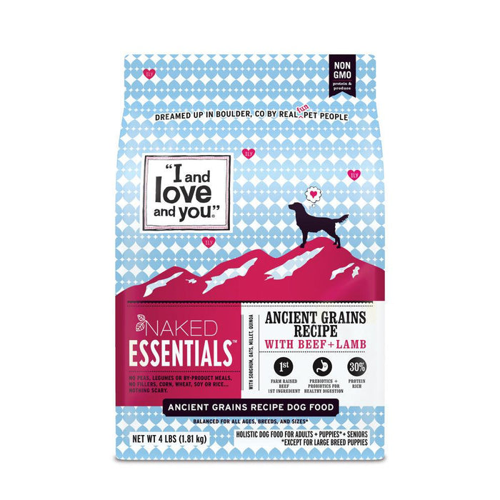 I and Love and You Naked Essentials Ancient Grains Beef & Lamb Recipe Dry Dog Food - 818336013324