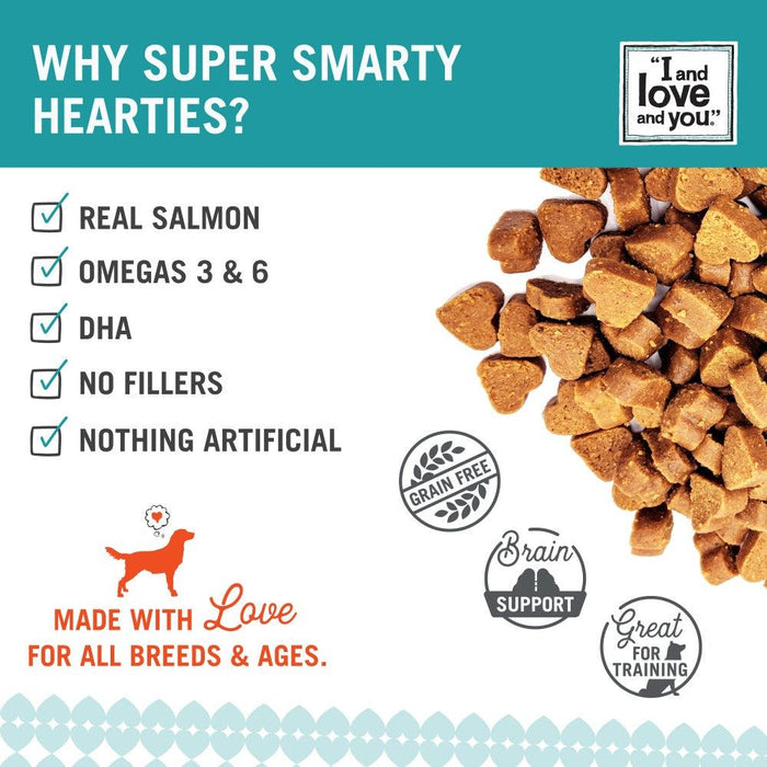 I and Love and You Super Smarty Hearties Grain Free Dog Treats - 818336012235