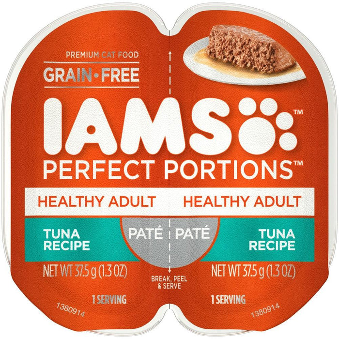 Iams Perfect Portions Healthy Adult Tuna Pate Wet Cat Food Tray - 10019014802316