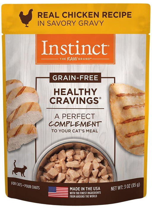 Instinct Healthy Cravings Grain Free Tender Chicken Recipe Meal Topper Pouches for Cats - 769949710028