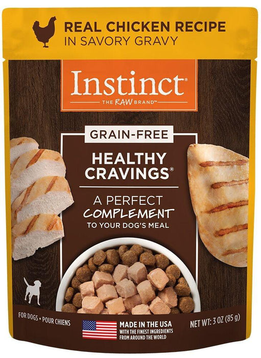 Instinct Healthy Cravings Grain Free Tender Chicken Recipe Meal Topper Pouches for Dogs - 769949710011