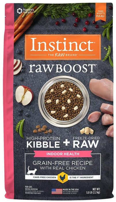 Instinct Raw Boost Indoor Health Grain Free Recipe with Real Chicken Natural Dry Cat Food - 769949658696