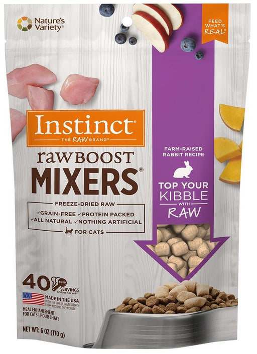 Instinct Raw Boost Mixers Grain Free Rabbit Formula Freeze Dried Cat Food Topper - 769949602170