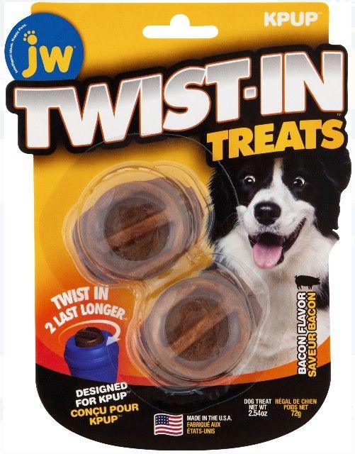 JW Pet Twist-In Treats Bacon Flavored Treat Dispensing Dog Toy - 029695470011