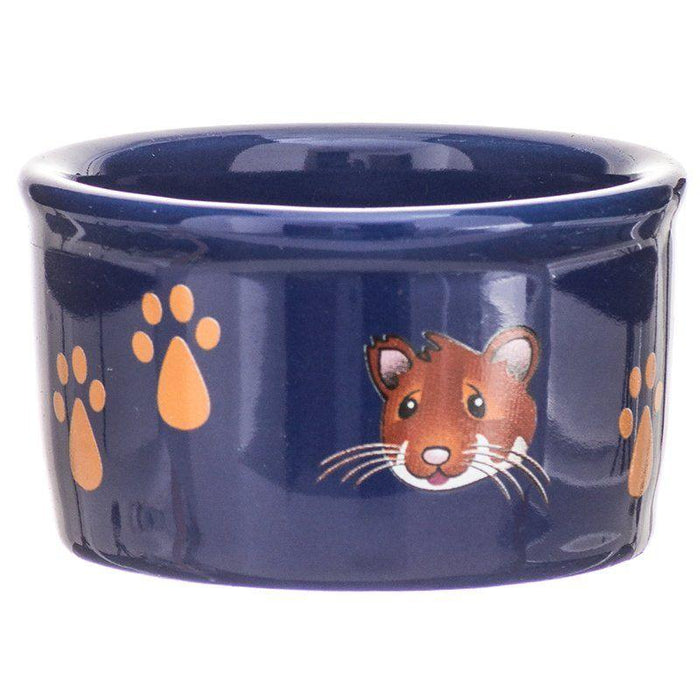 Kaytee Paw Print & Hamster Face Crock Bowl - 045125618204