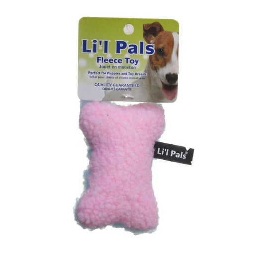 Li'l Pals Fleece Bone Toy for Dogs & Puppies - 076484842047