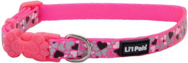 Li'L Pals Reflective Collar - Pink with Hearts - 076484162541