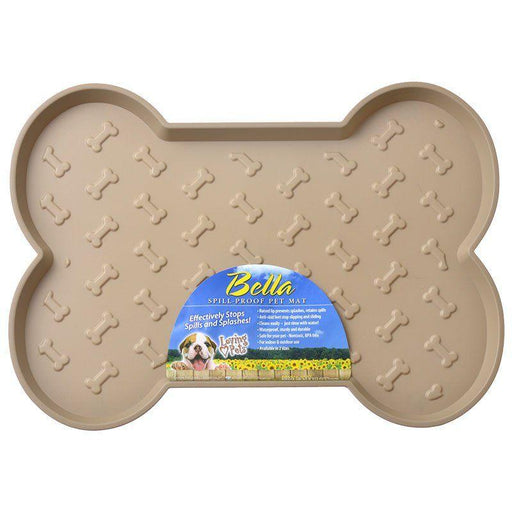 Loving Pets Bella Spill-Proof Dog Mat - Tan - 842982073500