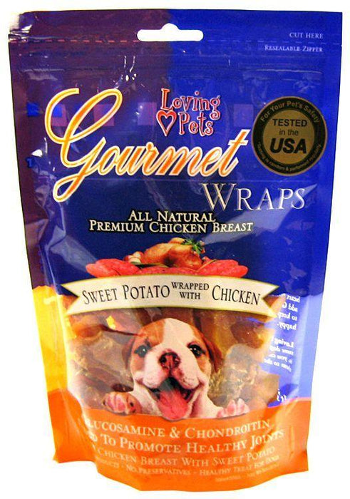 Loving Pets Gourmet Sweet Potato & Chicken Wraps - 842982055636