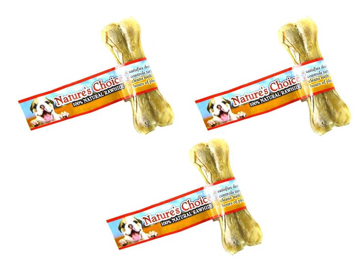 Loving Pets Nature's Choice 100% Natural Rawhide Pressed Bones - 00968863142605