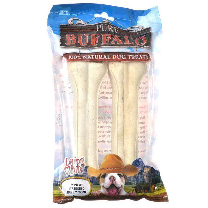 Loving Pets Pure Buffalo Dog Treats - Pressed Bully Bone - 842982056664