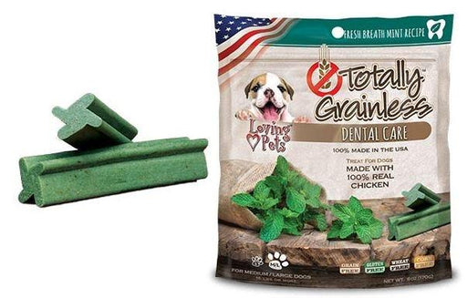 Loving Pets Totally Grainless Grain Free Fresh Breath Mint Recipe Dental Care Dog Treats - 842982053137