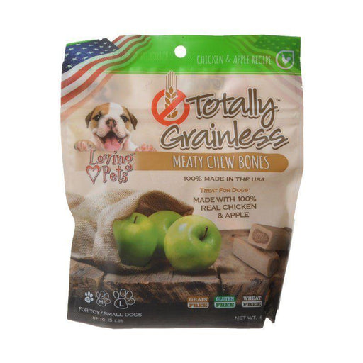 Loving Pets Totally Grainless Meaty Chew Bones - Chicken & Apple - 842982053090