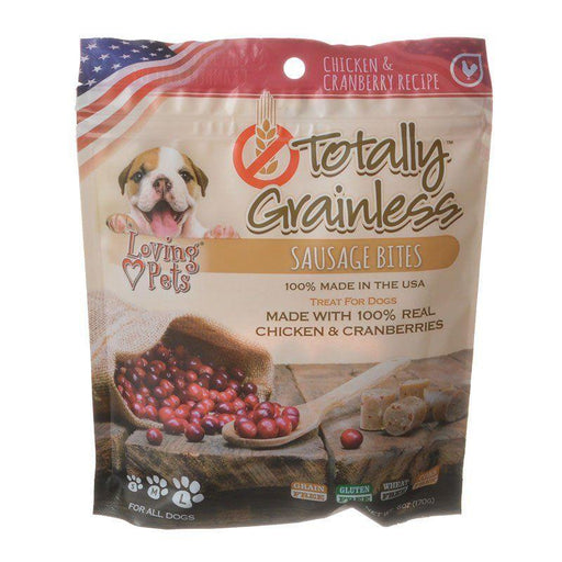 Loving Pets Totally Grainless Sausage Bites - Chicken & Cranberries - 842982053175