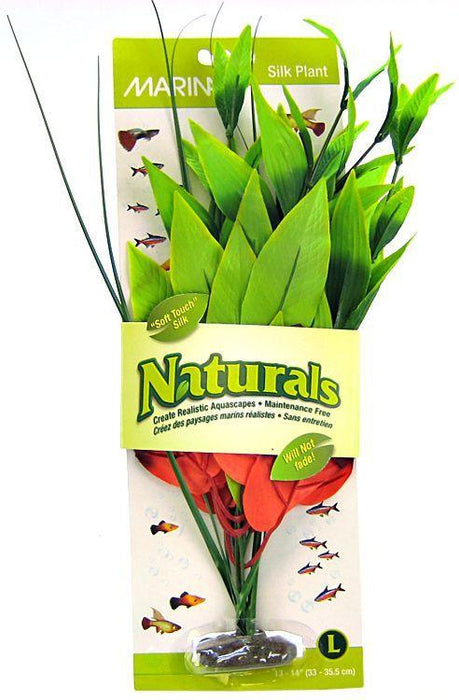 Marina Silk Pickerel Aquarium Plant - Red & Green - 080605101005