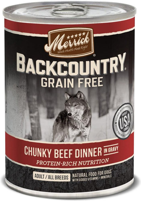 Merrick Backcountry Grain Free Chunky Beef Canned Dog Food - 10022808370298