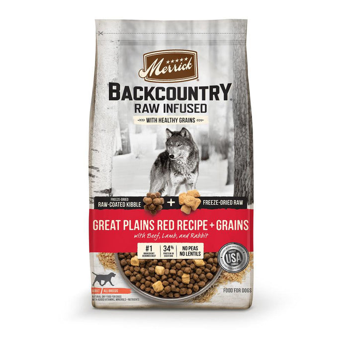 Merrick Backcountry Raw Infused Great Plains Red Recipe With Healthy Grains Freeze Dried Dog Food - 022808205166