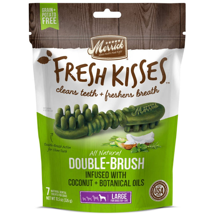 Merrick Fresh Kisses Dog Dental Treats Coconut Plus Botanical Oils Recipe Dog Treats for Large Breeds - 022808660231