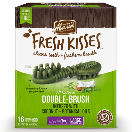 Merrick Fresh Kisses Dog Dental Treats Coconut Plus Botanical Oils Recipe Dog Treats for Large Breeds - 022808660231