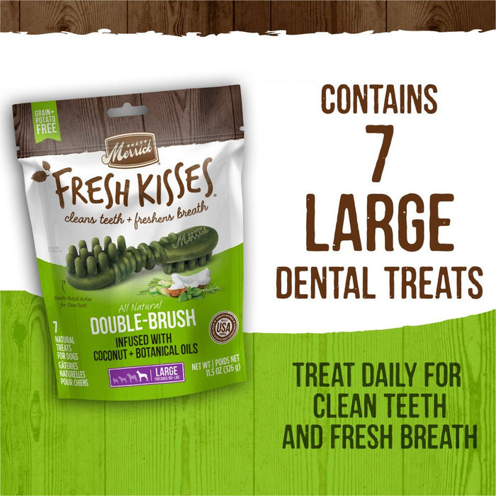 Merrick Fresh Kisses Dog Dental Treats Coconut Plus Botanical Oils Recipe Dog Treats for Large Breeds - 022808660231