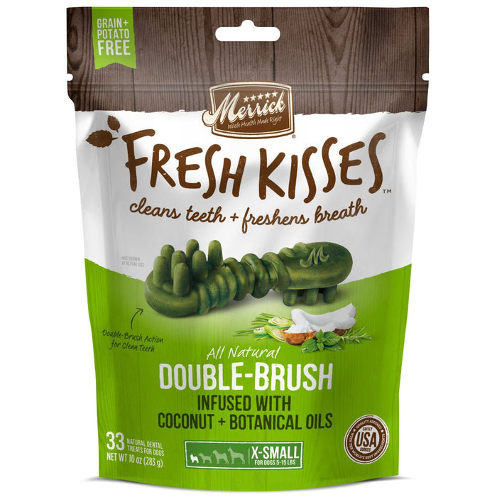 Merrick Fresh Kisses Dog Dental Treats Coconut Plus Botanical Oils Recipe Dog Treats for Toy Breeds - 022808660200