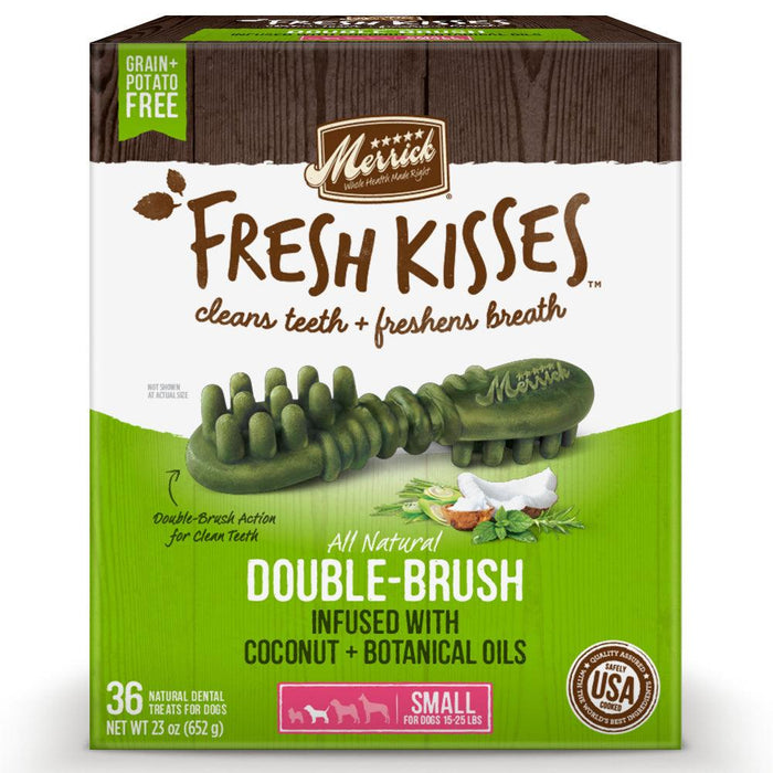 Merrick Fresh Kisses Grain Free Coconut Oil & Botanicals Small Dental Dog Treats - 022808660217