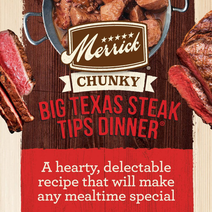 Merrick Grain Free Big Texas Steak Tips Dinner Canned Dog Food - 022808283003