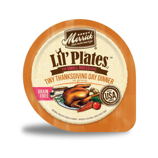 Merrick Lil' Plates Adult Small Breed Grain Free Tiny Thanksgiving Day Dinner Canned Dog Food - 022808261209