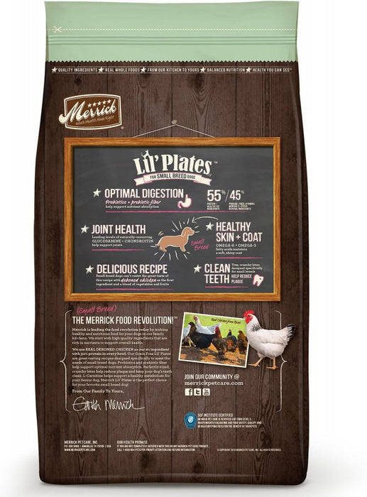 Merrick Lil' Plates Grain Free Senior Real Chicken And Sweet Potato Recipe Dry Dog Food - 022808260080