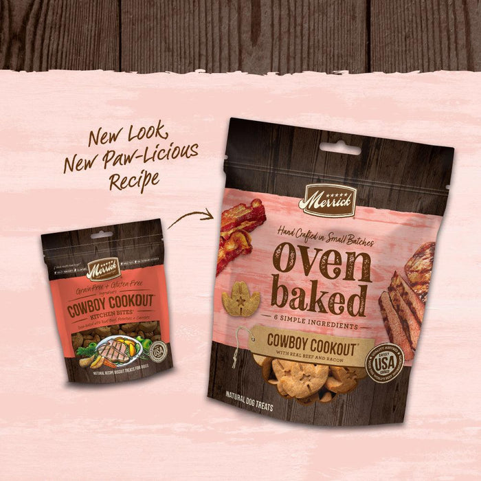 Merrick Oven Baked Cowboy Cookout Beef & Bacon Dog Treats - 022808763031