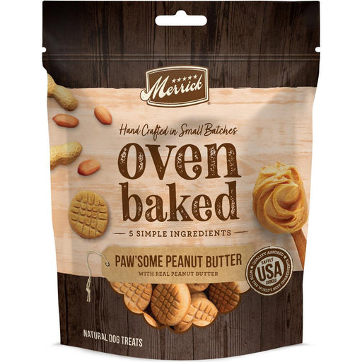 Merrick Oven Baked Paw'some Peanut Butter Dog Treats - 022808763093