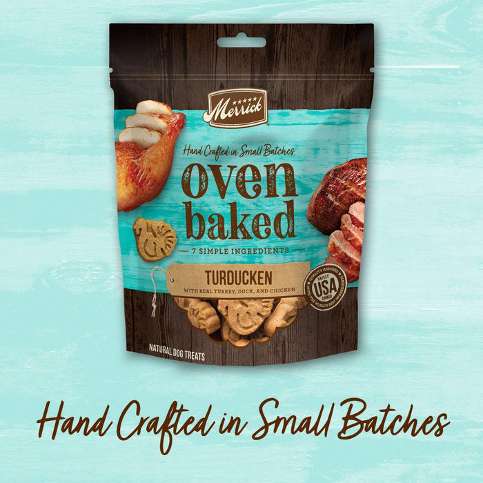 Merrick Oven Baked Turducken Turkey Duck & Chicken Dog Treats - 022808763055