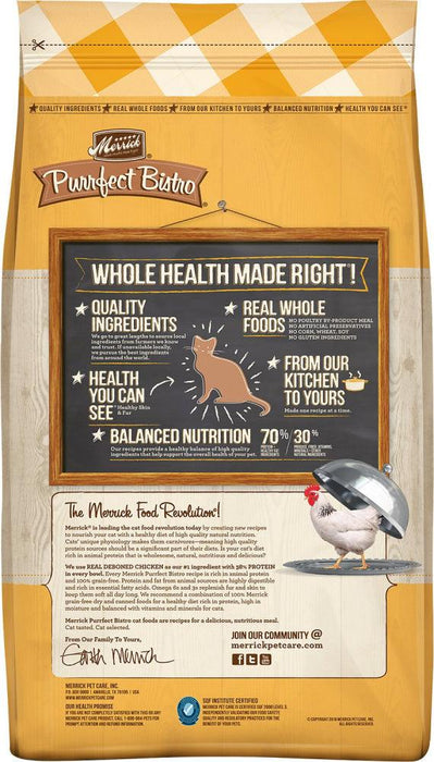 Merrick Purrfect Bistro Grain Free Real Chicken & Sweet Potato Recipe Dry Cat Food - 022808382997