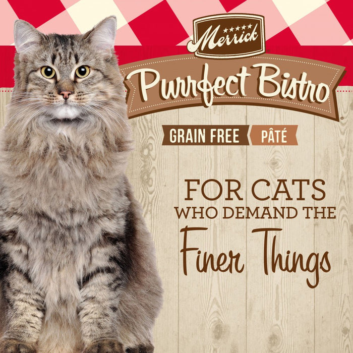 Merrick Purrfect Bistro Grain Free Wet Cat Food Beef Recipe Pate - 022808382645