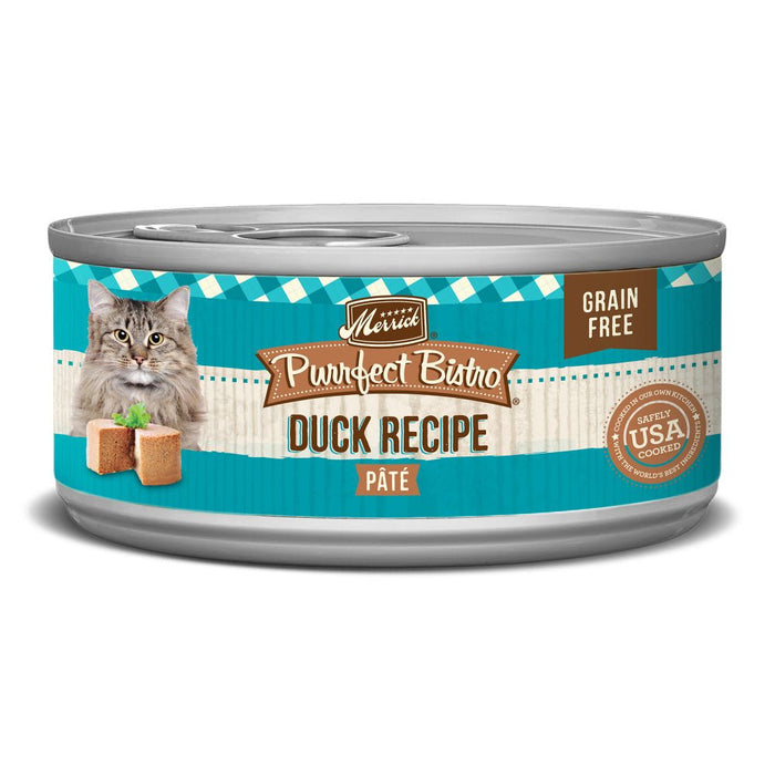 Merrick Purrfect Bistro Grain Free Wet Cat Food Duck Recipe Pate - 022808382843