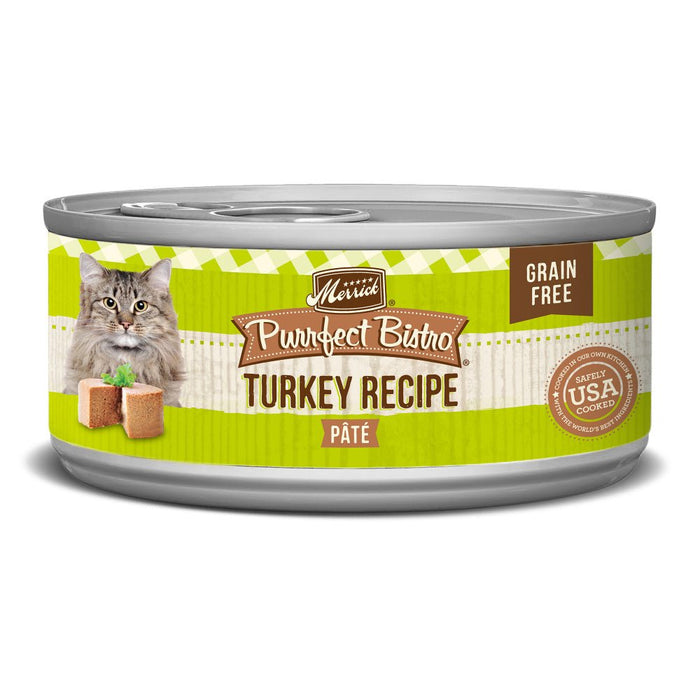 Merrick Purrfect Bistro Grain Free Wet Cat Food Turkey Recipe Pate - 022808382607