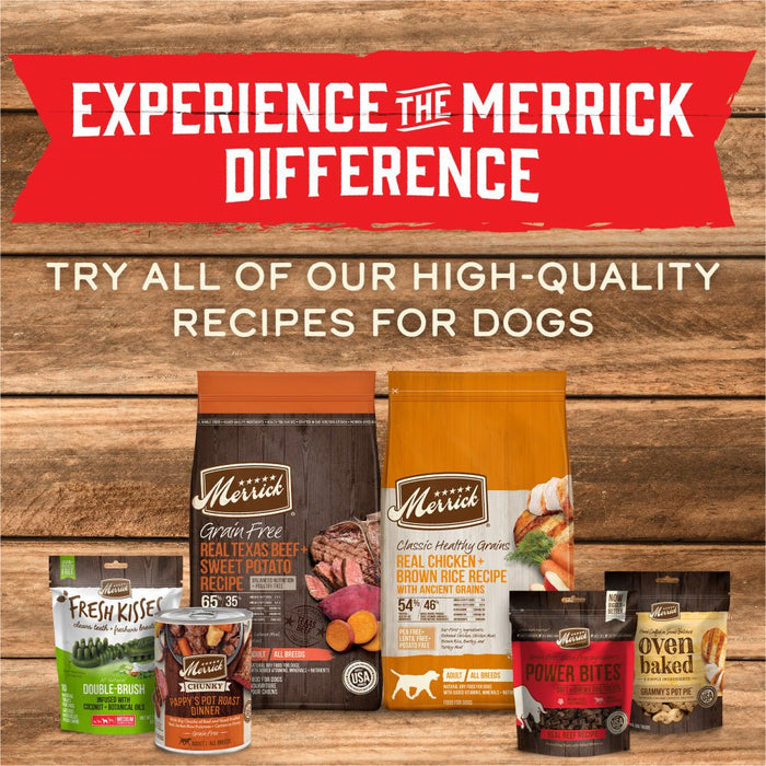 Merrick Wet Dog Food Slow-Cooked BBQ Kansas City Style with Chopped Pork Grain Free Canned Dog Food - 022808284314