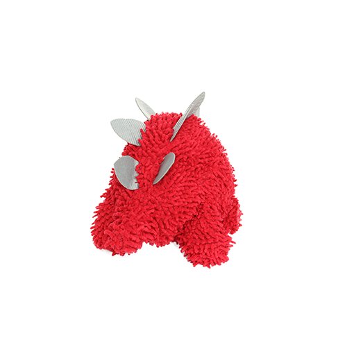 Mighty Microfiber Ball Med Stegosaurus Red Dog Toy - 180181024214