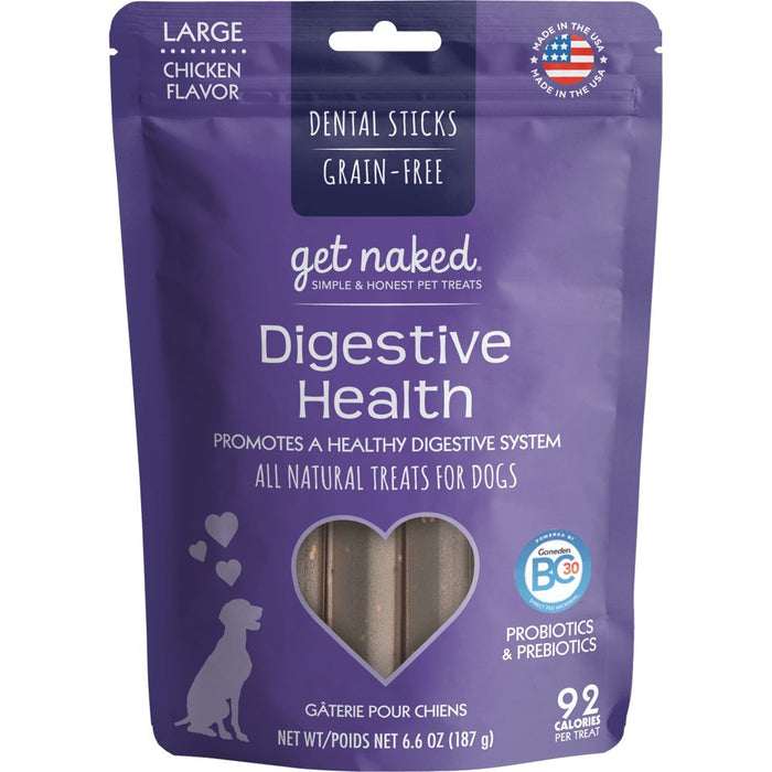 N-Bone Get Naked Grain Free Digestive Health Dental Chew Dog Treats - 657546700415