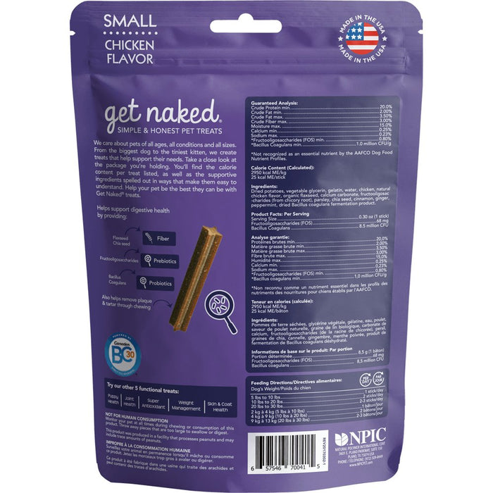 N-Bone Get Naked Grain Free Digestive Health Dental Chew Dog Treats - 657546700415