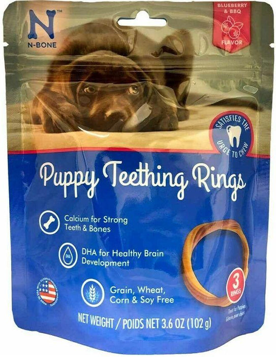 N-Bone Puppy Teething Ring Blueberry Flavor - 657546702938