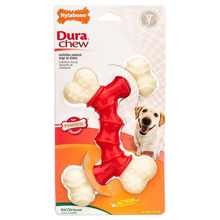 Nylabone Dura Chew Double Bone - Bacon Flavor - 018214826507