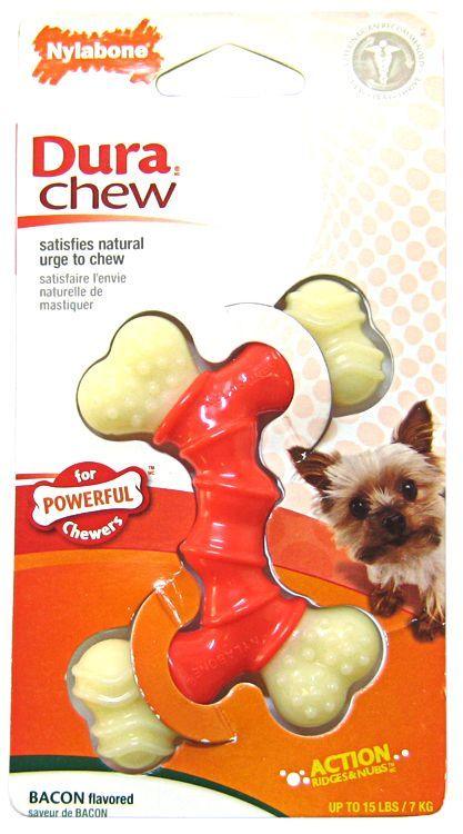 Nylabone Dura Chew Double Bone - Bacon Flavor - 018214826484