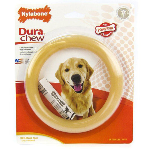 Nylabone Dura Chew Original Dog Ring - Chicken Flavor - 018214552048