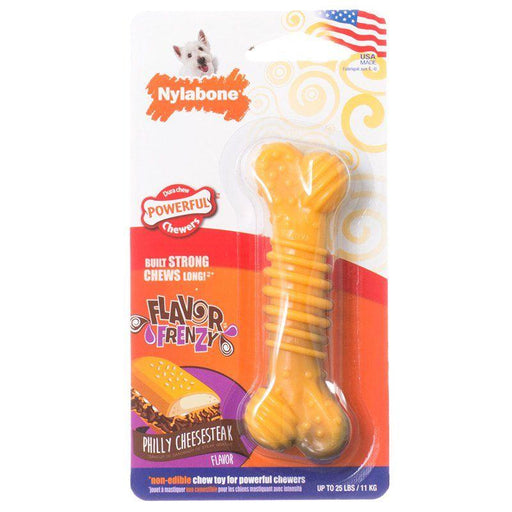 Nylabone Flavor Frenzy Dura Chew Bone - Philly Cheesesteak Flavor - 018214834335