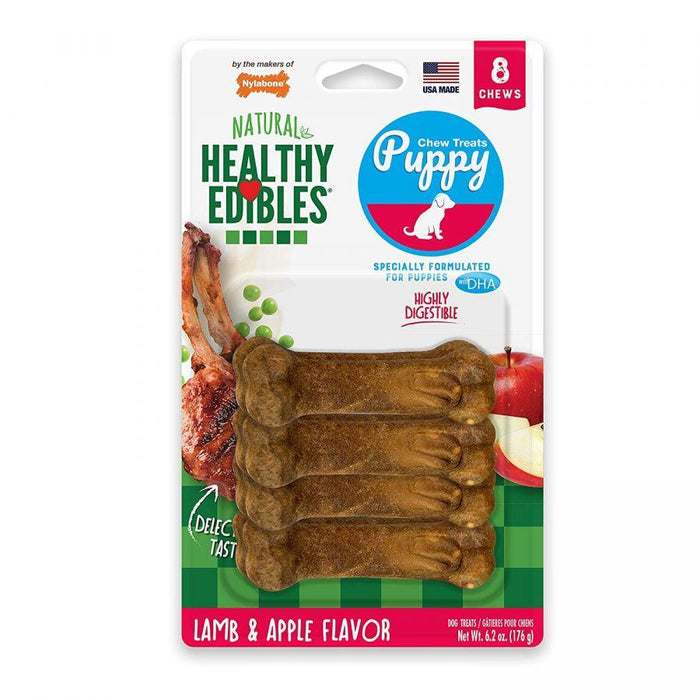 Nylabone Healthy Edibles DHA Omega-3 Puppy - Lamb & Apples Flavor - 018214829249