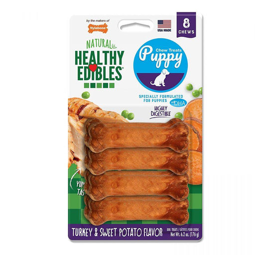 Nylabone Healthy Edibles DHA Omega-3 Puppy - Turkey & Sweet Potato Flavor - 018214829256